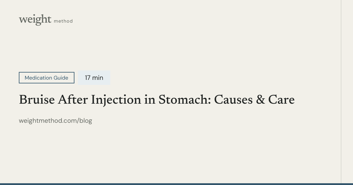 Bruise After Injection in Stomach: Causes & Care