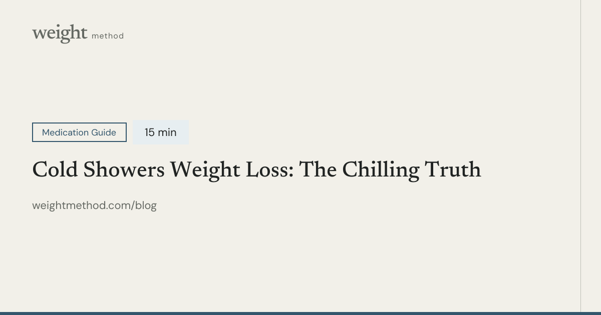 Cold Showers Weight Loss: The Chilling Truth