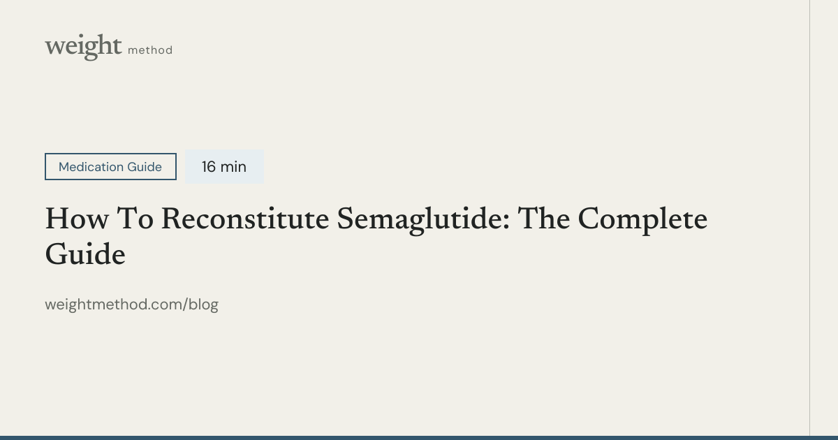 How To Reconstitute Semaglutide: The Complete Guide