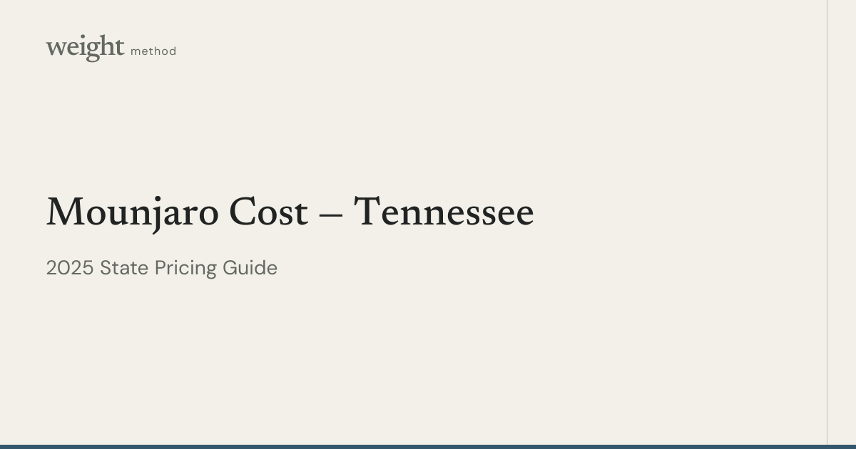 How Much Does tirzepatide Cost in Tennessee? | Weight Method