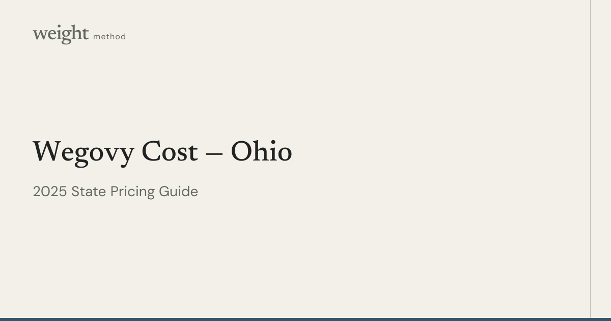 How Much Does semaglutide Cost in Ohio? | Weight Method