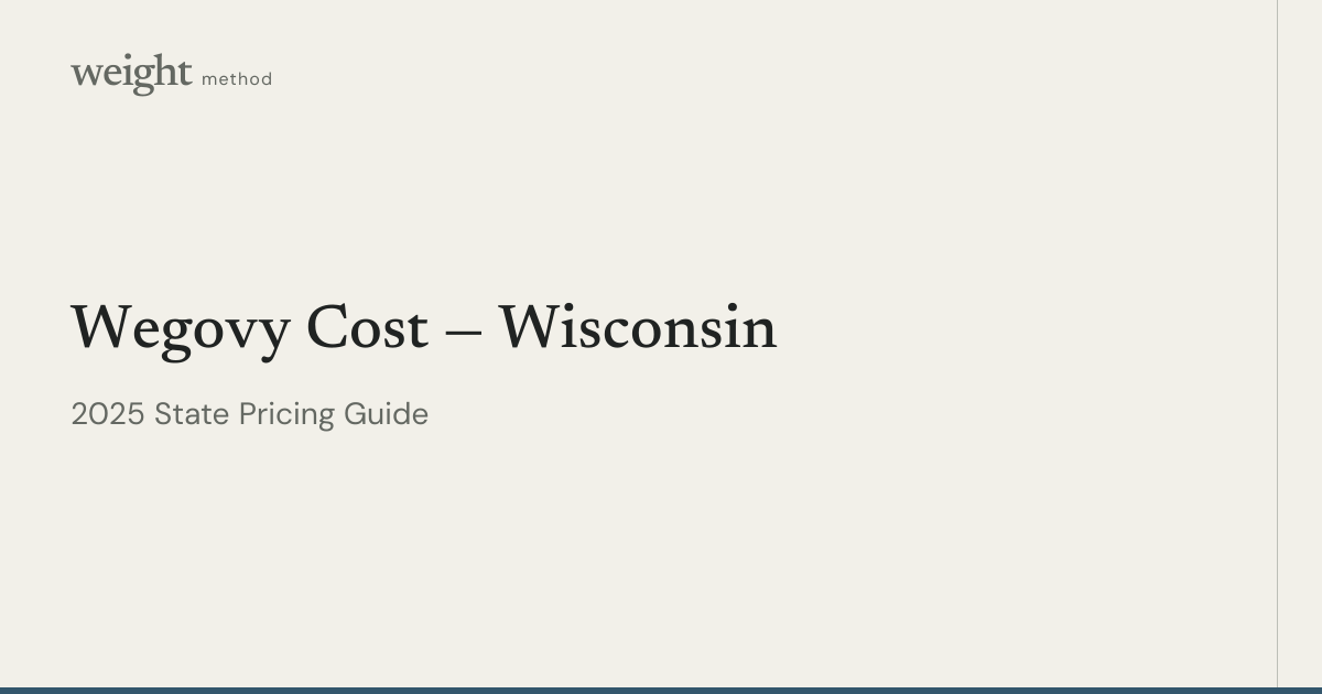 Wegovy Cost in Wisconsin | From $154/mo | Weight Method