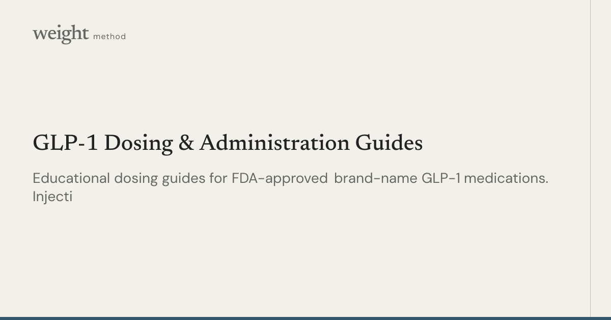 GLP-1 Dosing Guides | Injection Schedules & Titration