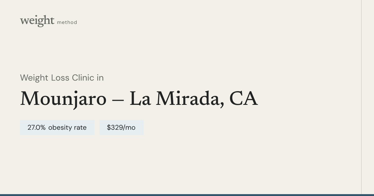 Tirzepatide in La Mirada, CA | From $329/mo