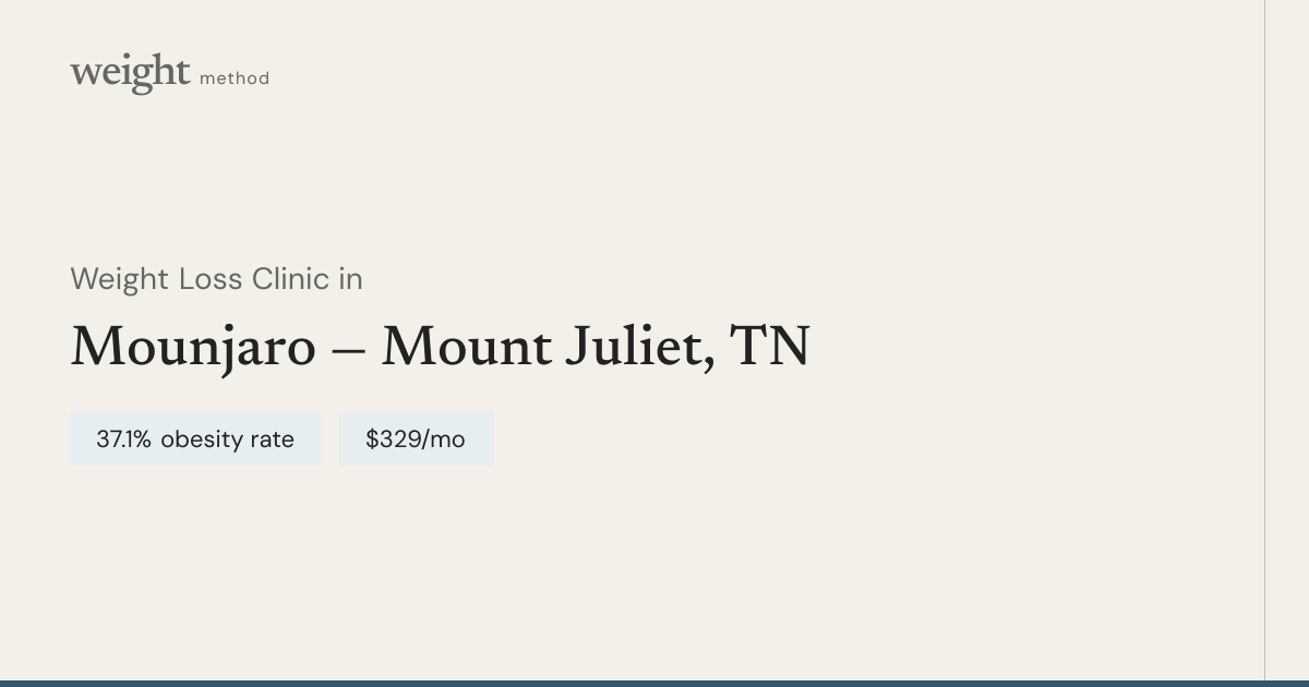 Tirzepatide in Mount Juliet, TN | Weight Method