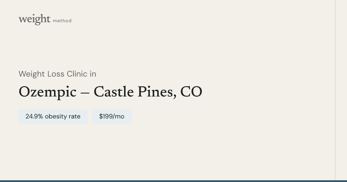 Semaglutide Treatment in Castle Pines | $199/mo