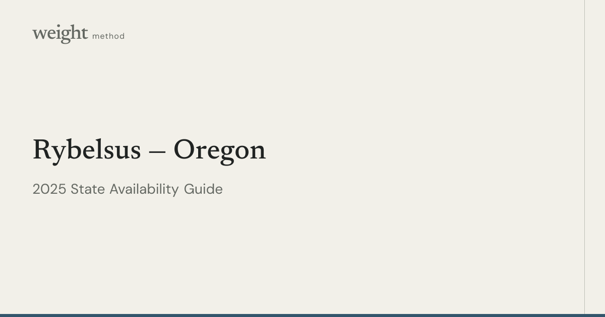 Rybelsus in Oregon | From $199/mo | Weight Method