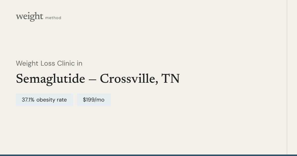 Semaglutide Online — Crossville, TN | $199/mo