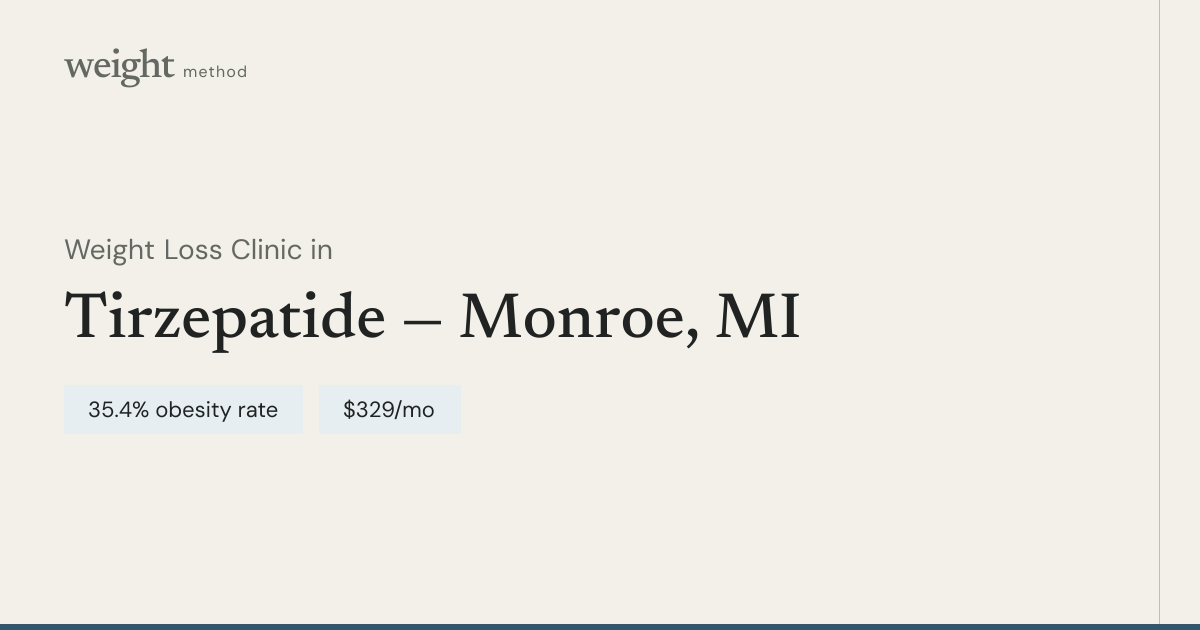 Tirzepatide in Monroe | $329/mo, No Insurance