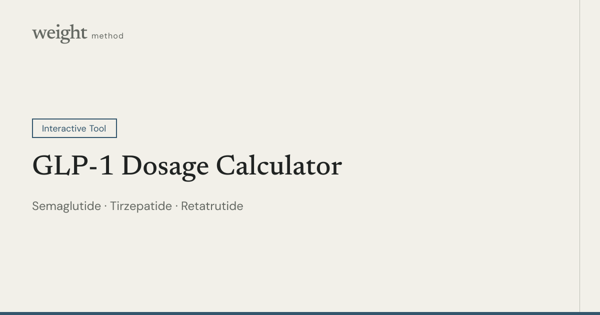 GLP-1 Dosage Calculator — Semaglutide & Tirzepatide