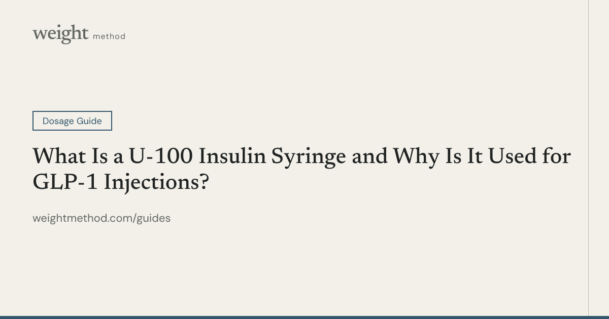 Image result for What Is a U-100 Insulin Syringe? GLP-1 Injection Guide